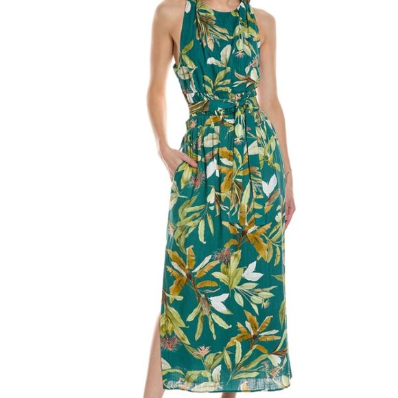 Cassandro Linen-Blend Midi Dress - Picture 1 of 4